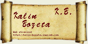 Kalin Bozeta vizit kartica